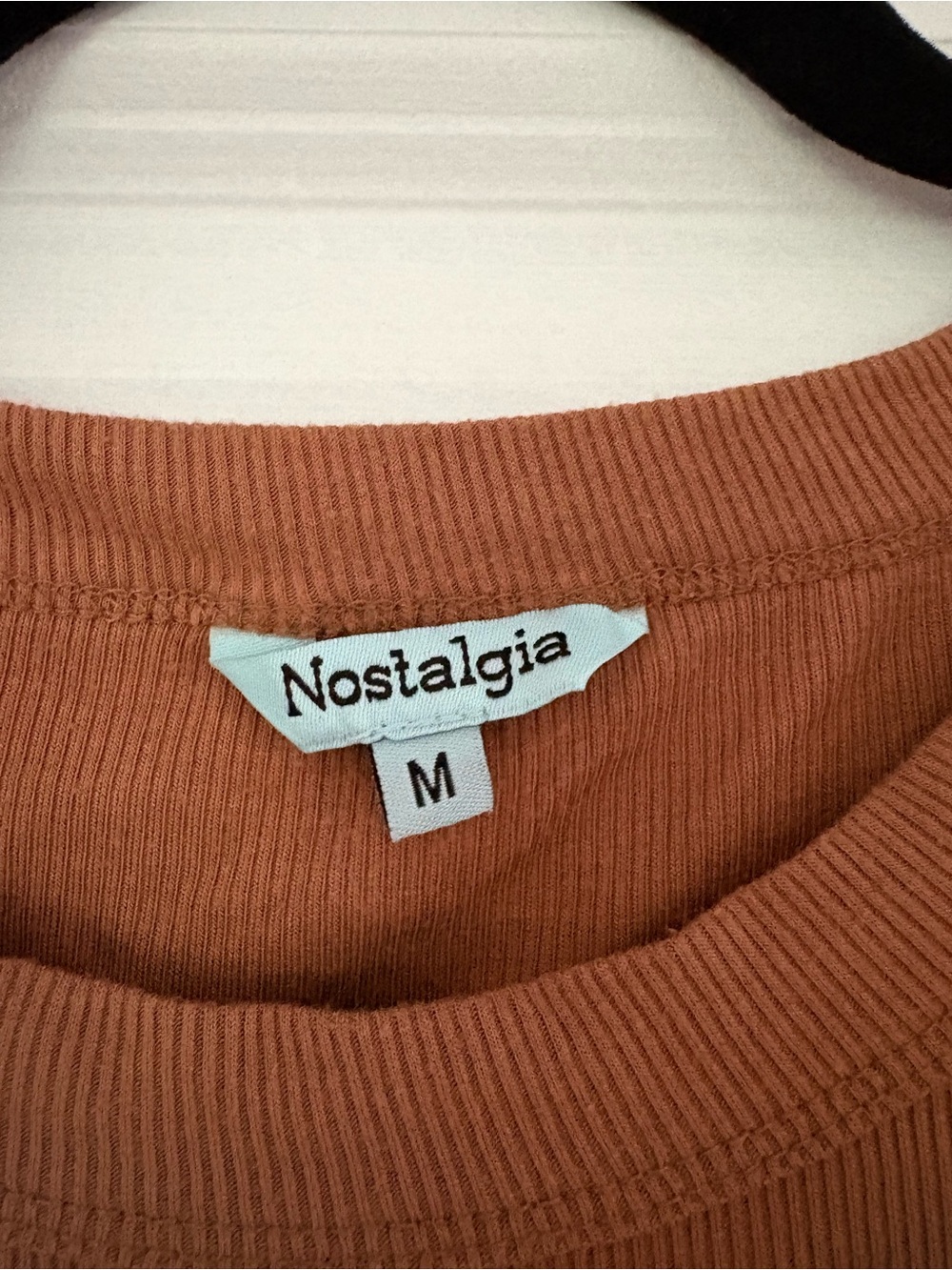 Nostalgia Ribbed Tank Top in Rust - Picture 2 of 2